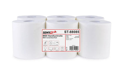 Papierhandtuchrolle 2-lagig perforiert | 20x36cm Ø 19 cm, 6 Rollen